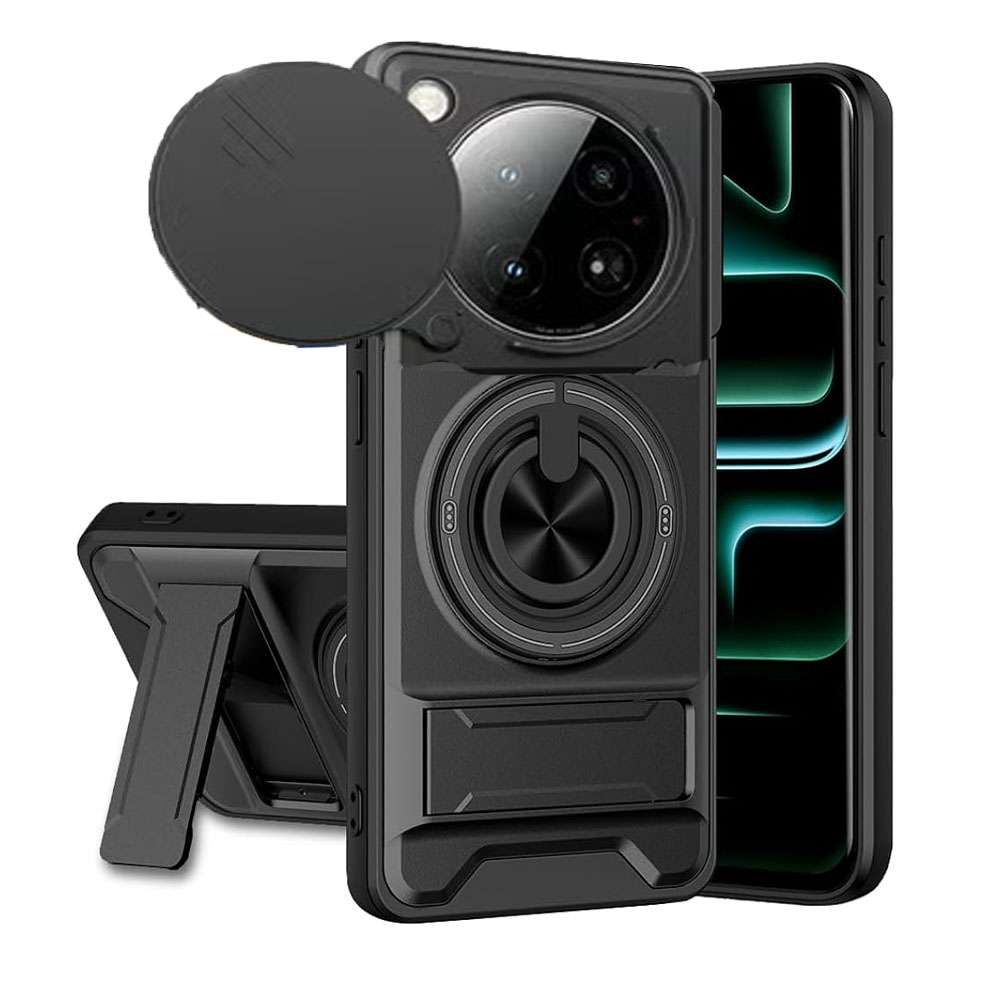 Infinix Zero 40 Compatible with Camera Guard Kickstand Protective Case