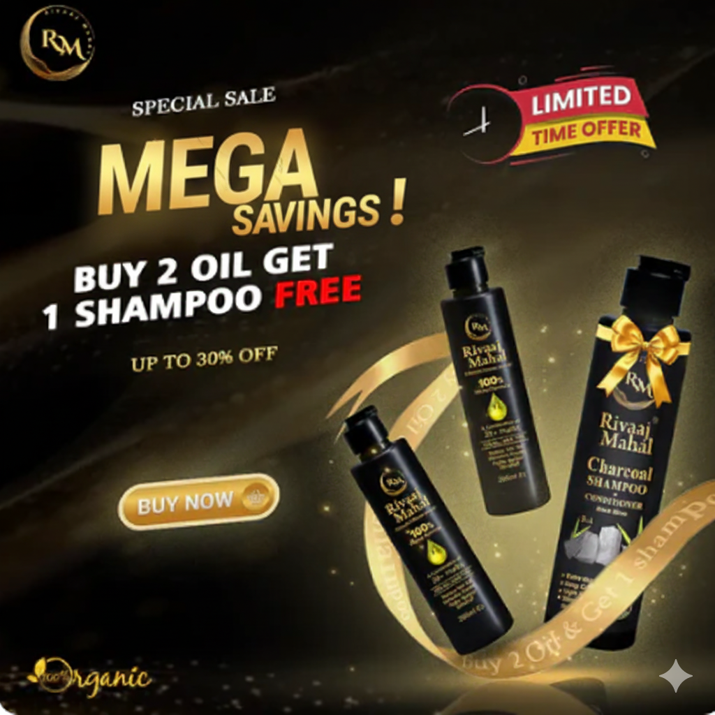 (Buy 2 Get 1 free) Rivaj Mahal Hair Oil & Shampoo 200ml  | Hair Growth & Hair Food Oil with Rosemary | Stops Hair Fall & Promotes Thick, Shiny Hair for Men & Women
