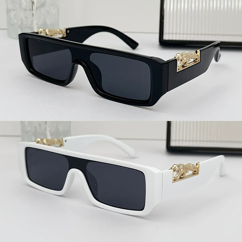 Eldorado Jaguaar Decorated Arms Rectangle Sunglasses for Men and Women | Sunglasses for men | Sunglasses for women