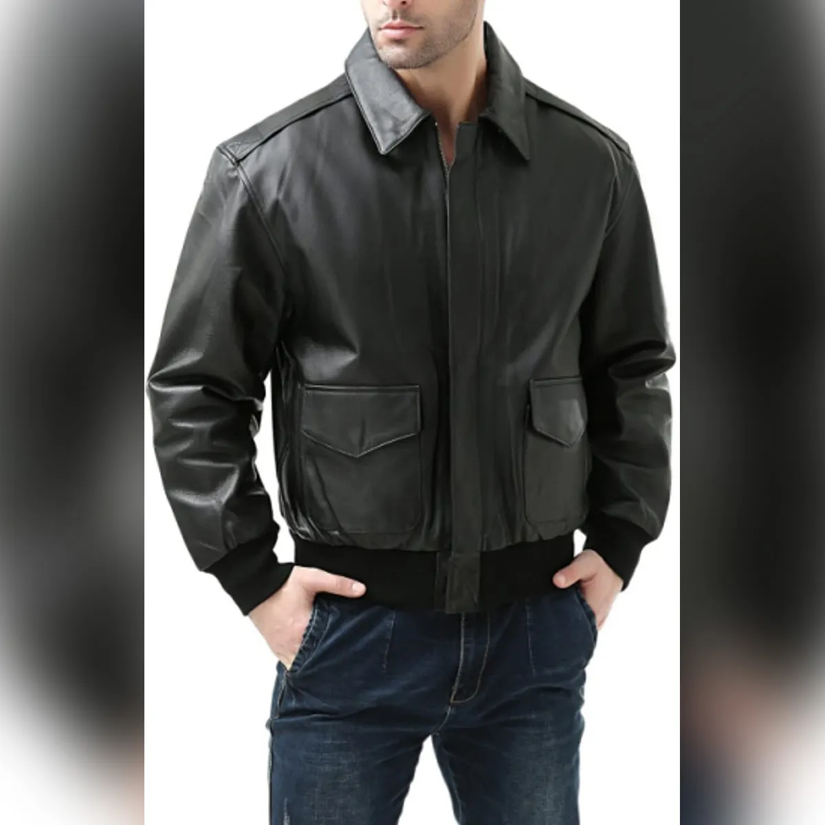 4x leather bomber jacket