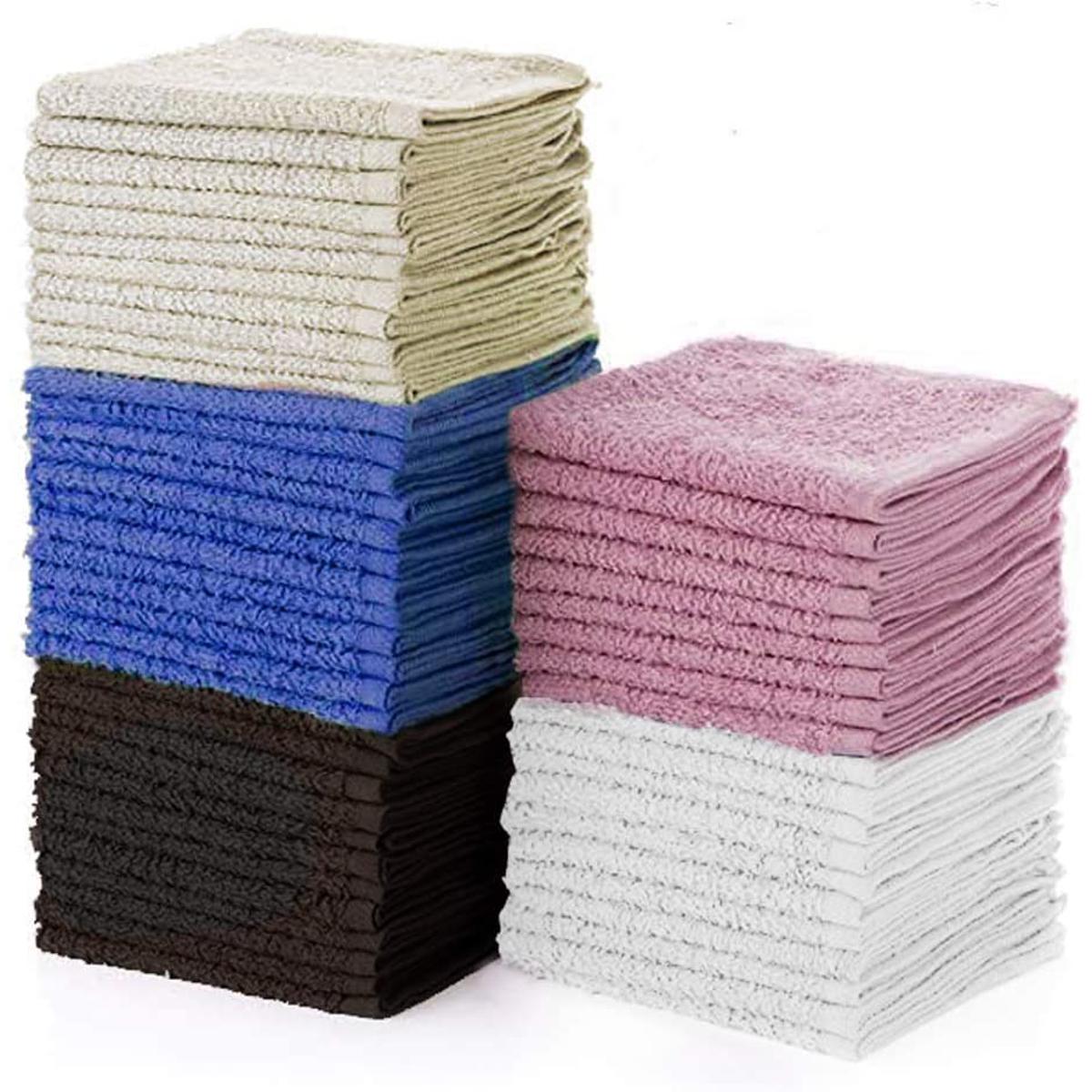 Hand Towel Face Towel Washcloths Set Ultra Soft Cotton Hand Towels Multicolored (30 x 30 Cm) Lightweight and Quick Dry Bathroom Towels price in Pakistan