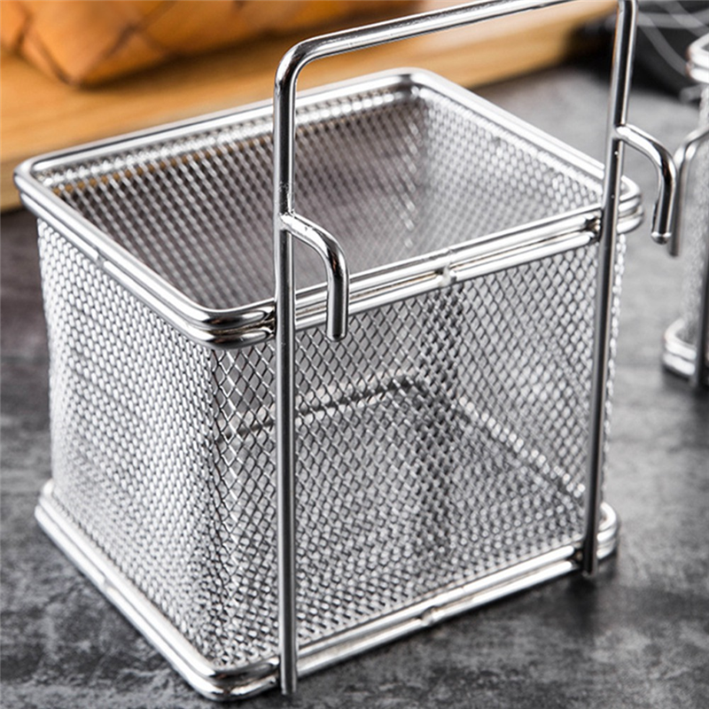 Stainless Steel Colander With Hook Noodle Drainer Filter Mesh Sieve Strainer Spoon For French Fries Pasta