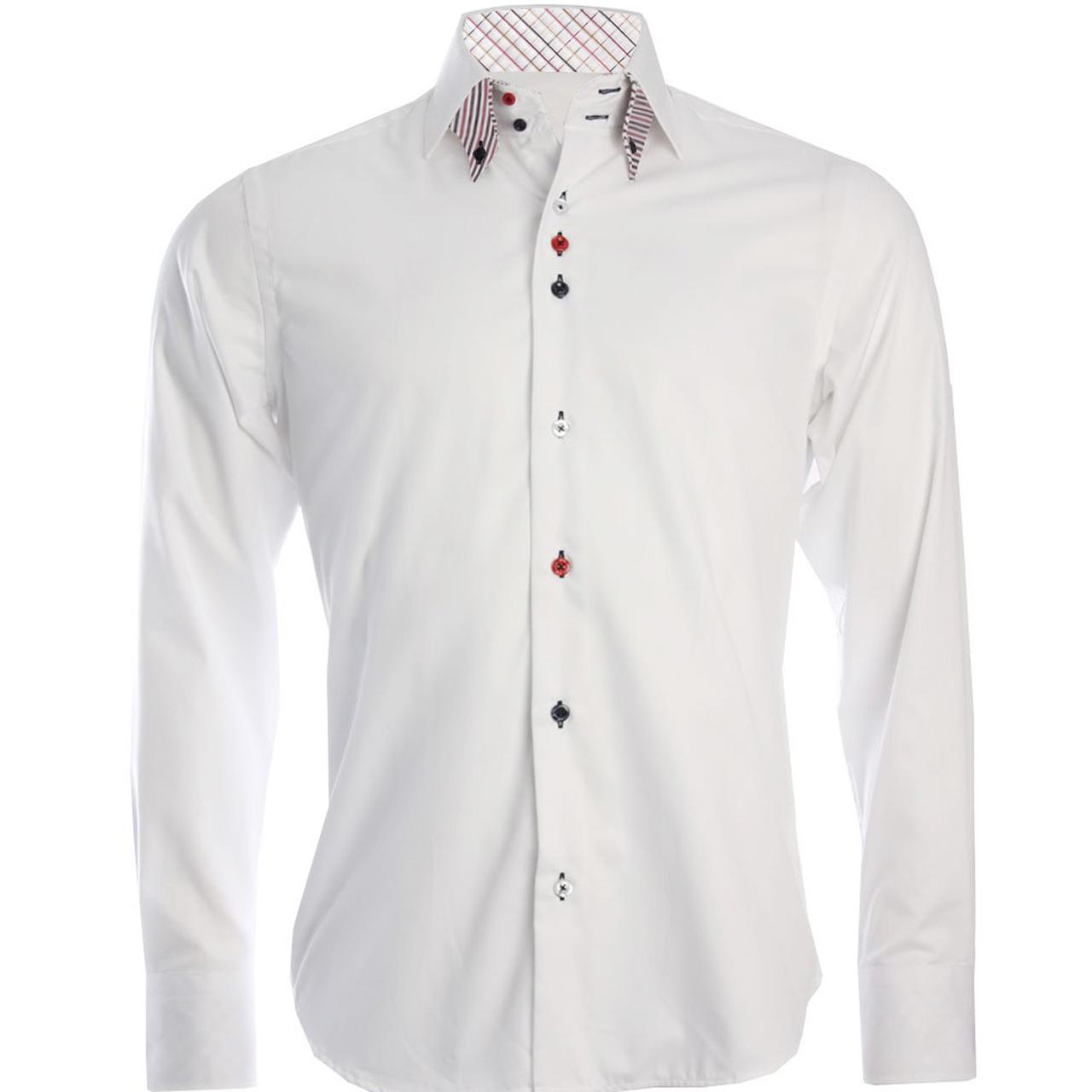 double button shirt collar