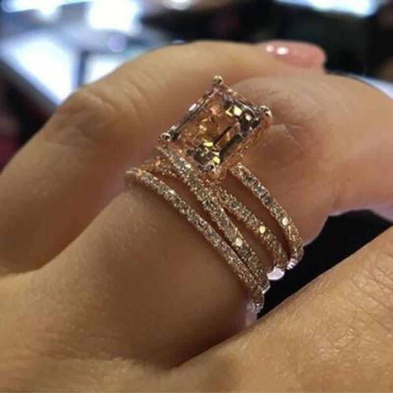 Trendy Classy Multi layered Gem CZ Ring For Women