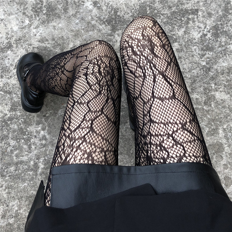 Lace Cute Black G Stockings Trousers Tights Japanese Gothic Women Love  Embroidery Punk Pantyhose Lolita Dark Fishnet Stocking - AliExpress