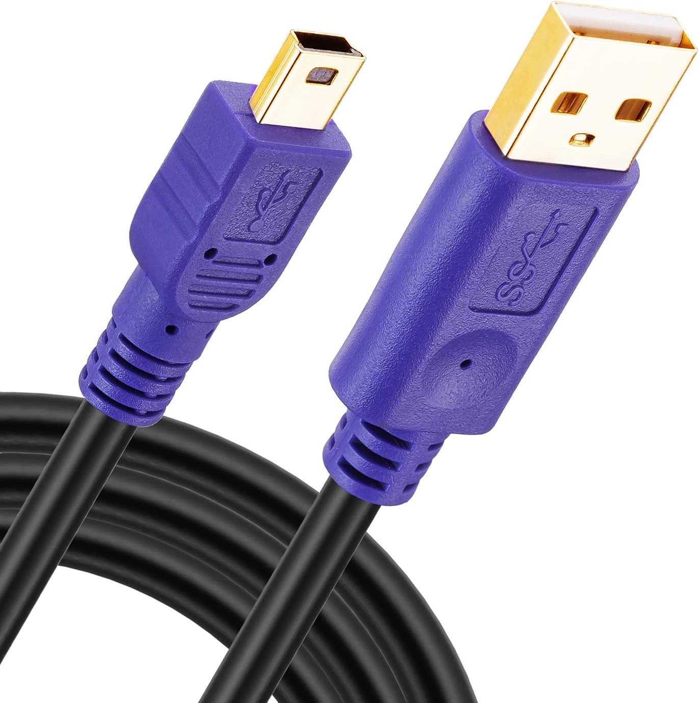 (6 Meter Long ) Mini USB Cable ,USB 2.0 Type A to Mini B Cable Male Cord for GoPro Hero 3+, Hero HD, PS3 Controller, Cell Phones, MP3 Players, Dash Cam, Digital Camera, SatNav, GPS Receiver, PDAs etc.