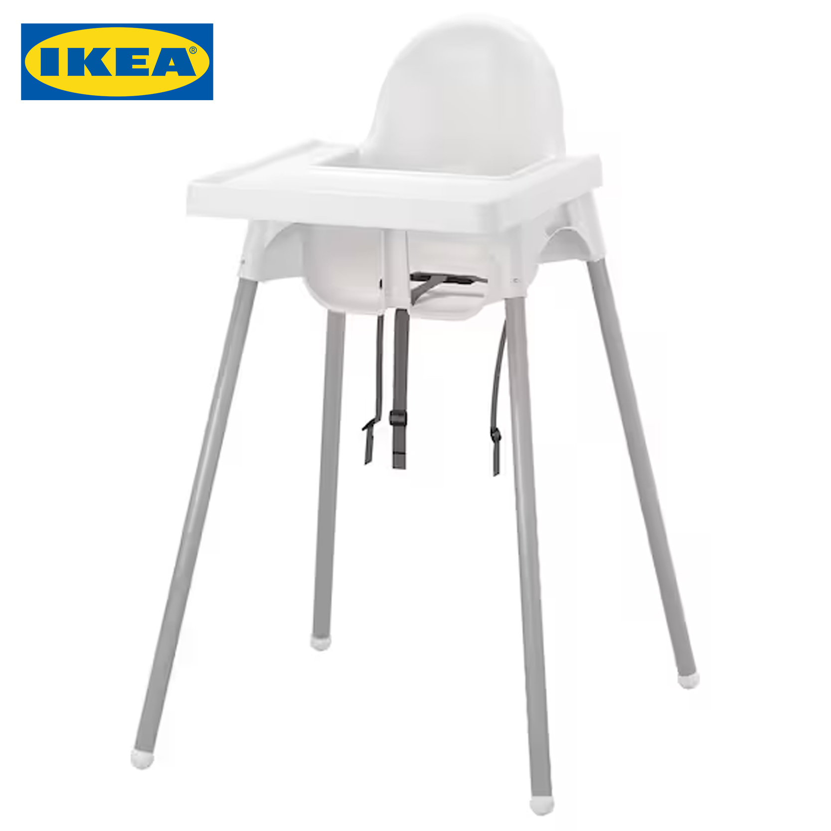 IKEA Baby Highchair with Tray and Safety Belts (Colors: Pink | Blue | White)