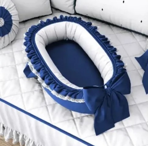 Crownstage Premium Soft Cotton Baby Nest | Cozy Breathable Newborn Bedding | Safe & Comfortable Infant Sleeping Nest | Unisex Nursery Bedding