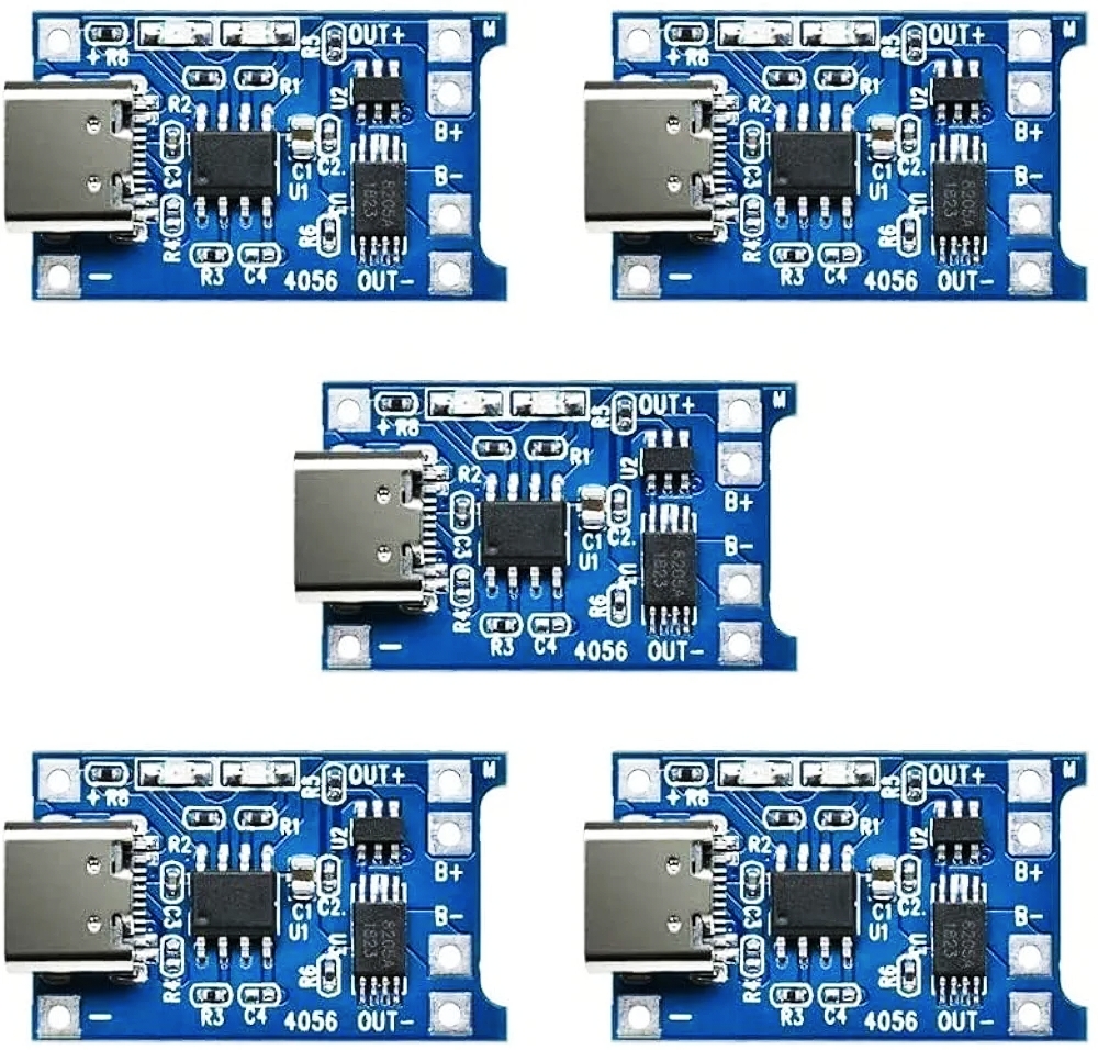 TP4056 Type-C / Micro-USB 5V 1A 18650 Lithium Battery Charger Module Li-ion Charging Board with Dual Protection Functions
