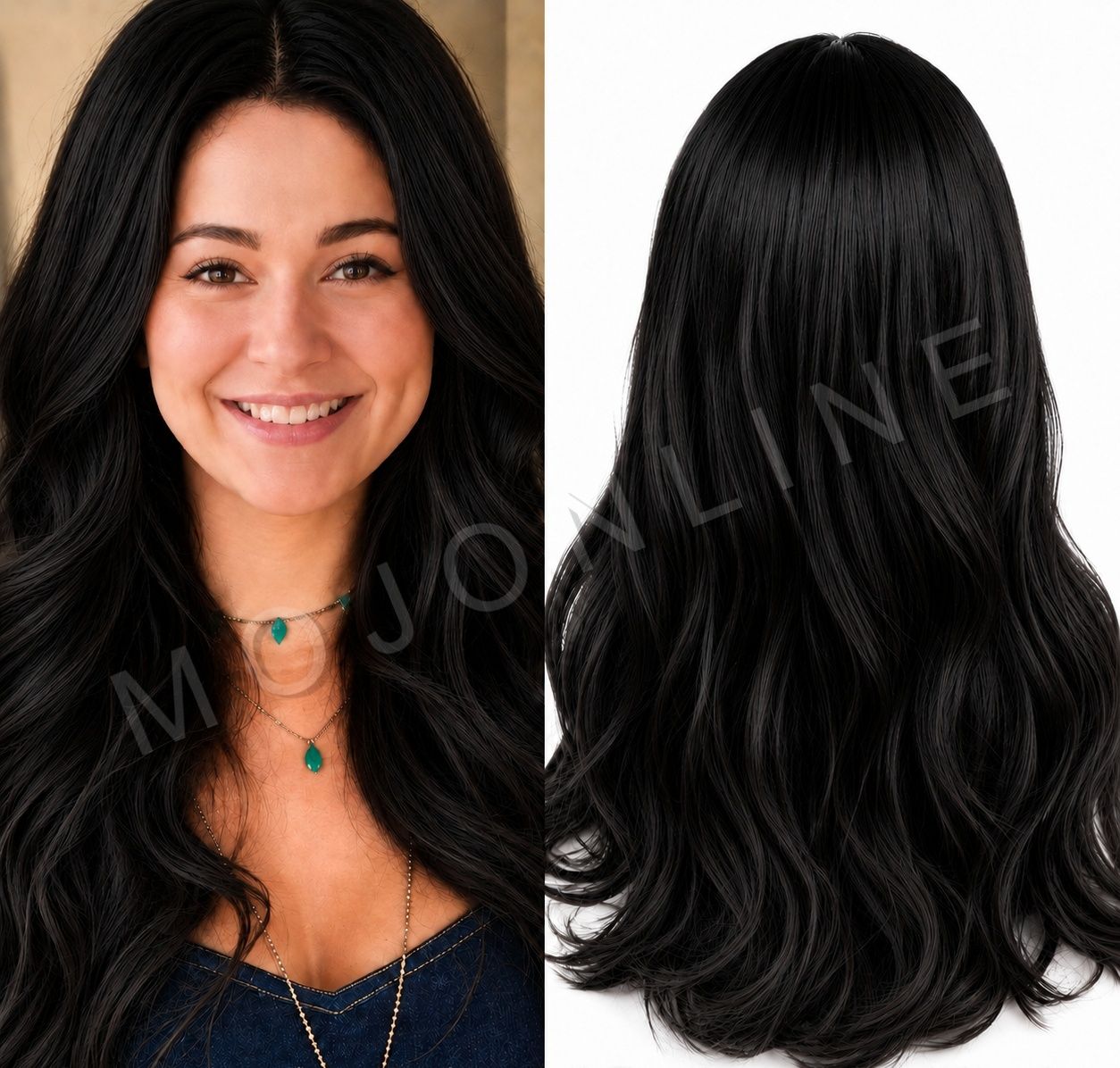 Washable Natural Black Hair Extension For Girls Full Head With Adjustable Cap