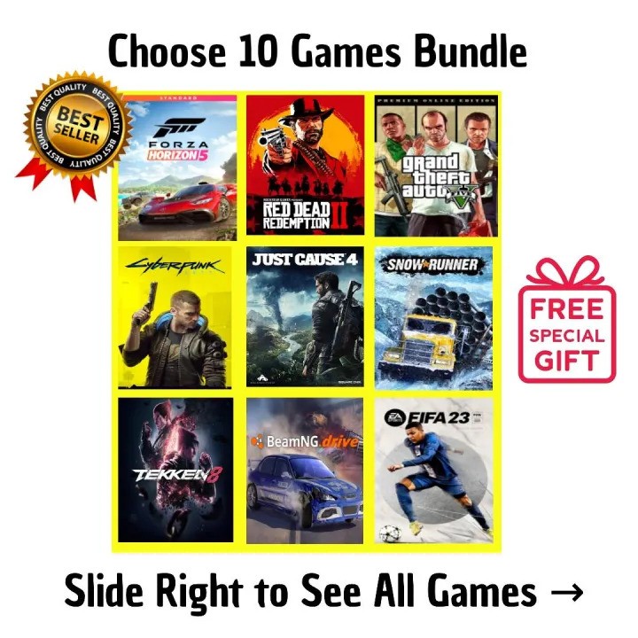 Bundle of 10 PC Game - QR Code Included with Home Delivery + SPECIAL GIFT _ .pk_files