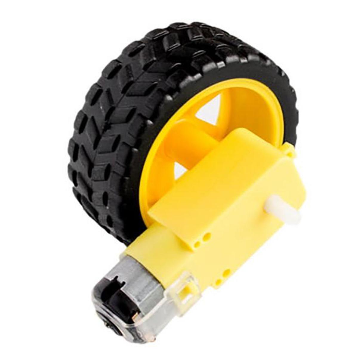 Smart Car Tyre Wheel With Gear Dc 5V Motor Diy Car Robot Arduino