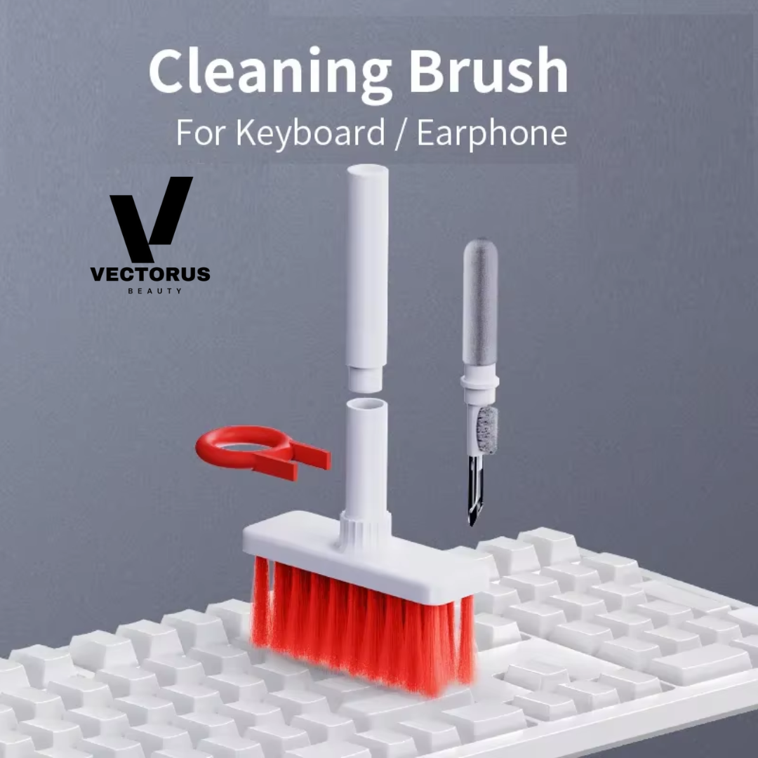 5 in 1 Keyboard Cleaning Brush Kit, Multi-Function Soft 5 in 1 Brush Keyboard Cleaner Flocking Sponge For Bluetooth Airpods Case Cover Earbuds Computer Cleaning Tools price in Pakistan