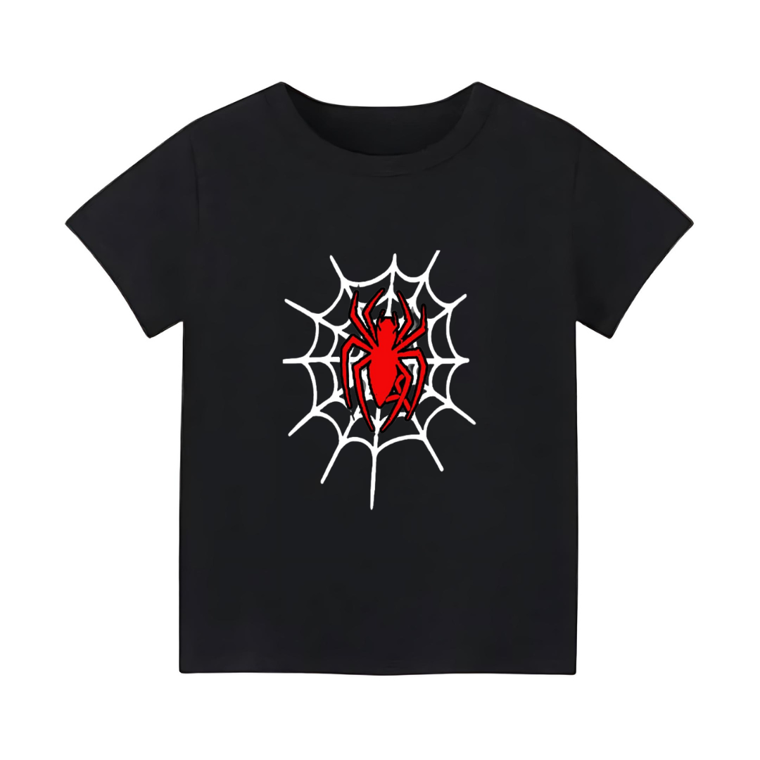 Chote Bachay Printed T-Shirts for Boys - Spider  Black T-shirt - Premium Printed T-shirts For Teen Boys & Girls - High Quality T-shirts For Toddler Boys & Girls - 100% Cotton, High-Quality DTF Prints, Ages 6 Months to 12 Years, Free Delivery
