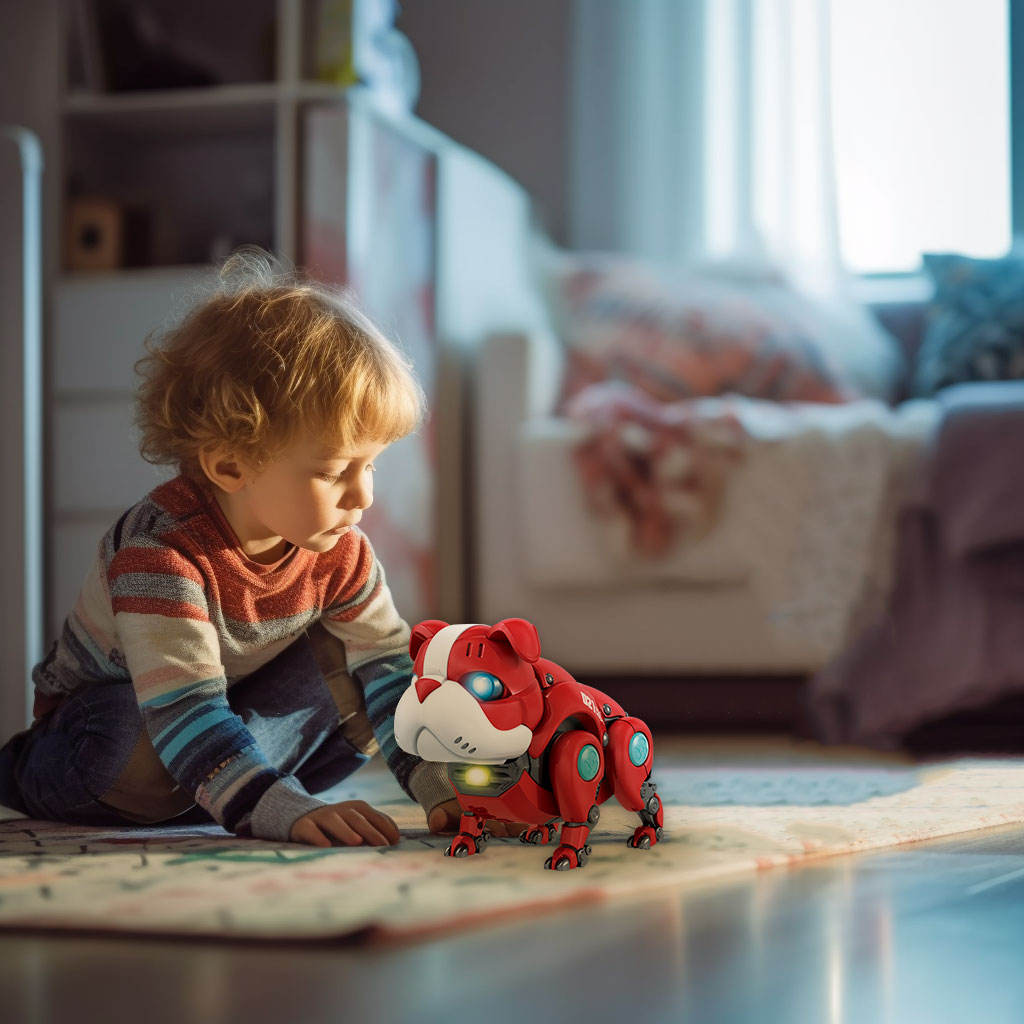 🐶 Pet Robot Innovx – Intelligent Voice Control Pet Dog | Lights, Music & Head-Shaking | Smart Interactive Toy for Boys