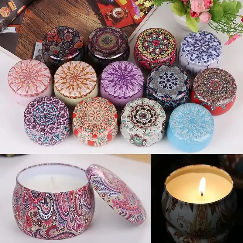 Scented Candle with Beautiful Tin Daraz.pk