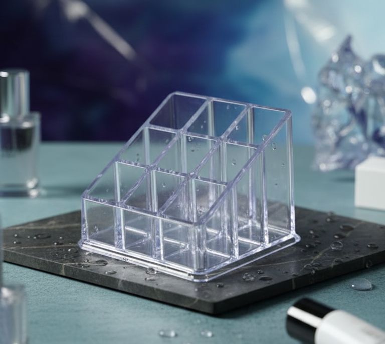 Multi-Functional Makeup Organizer with Drawer and Handle – Desktop Cosmetic Storage Box, Dustproof and Tidy Display Case