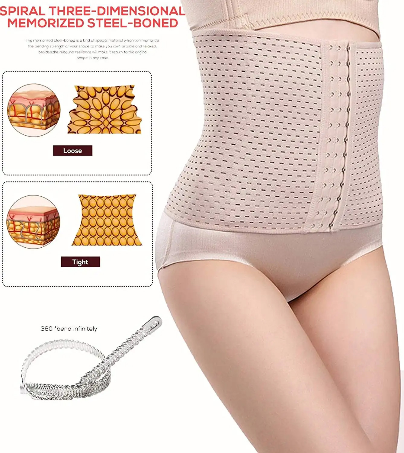 Breathable Tummy Girdle Belt Sports Waist Trainer Hollow Corset Body Shaper Fitness Control Belly Belt
