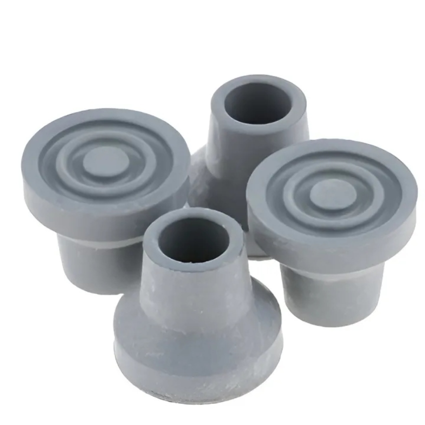 4 Durable Replacement four pad Walking Stick Rubber/Cane Tips, Extra Stability, Non-Slip Grip