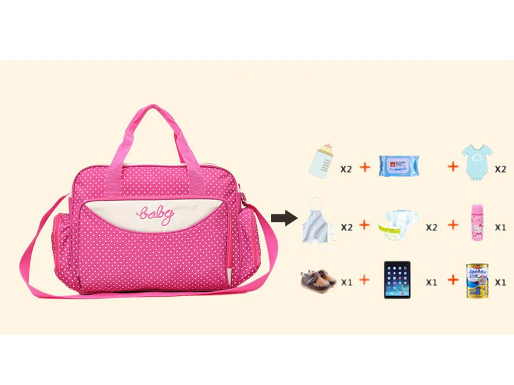 Baby Diaper Bag for Moms | Large Capacity Waterproof Maternity Tote with Adjustable Shoulder Strap | Multi Pocket Baby Nappy Bag for Travel, Hospital, Baby Care & Daily Use