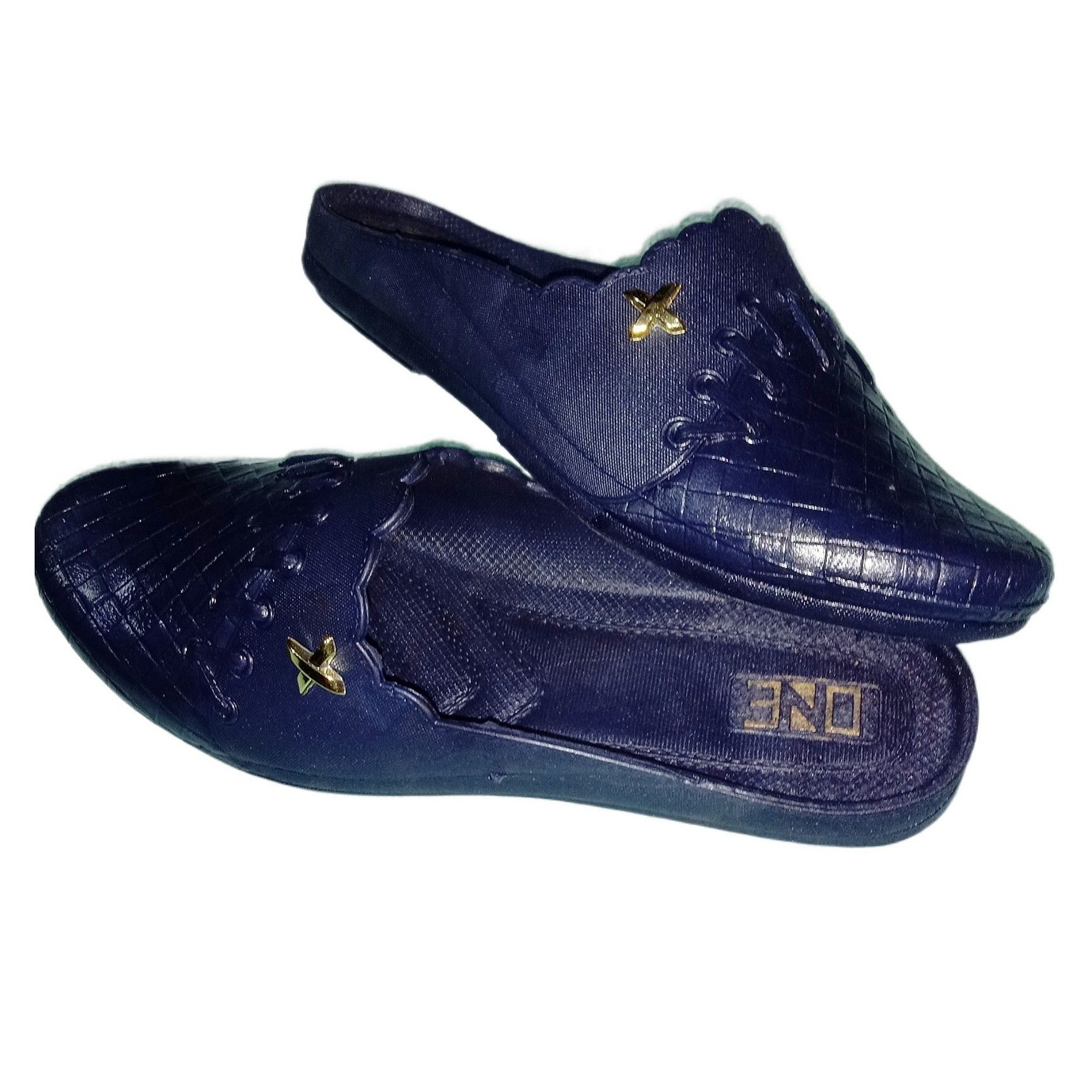 Ladies Slip-On Rubber and Nylon House Slippers - Comfortable, Stylish, Available in 3 Colors