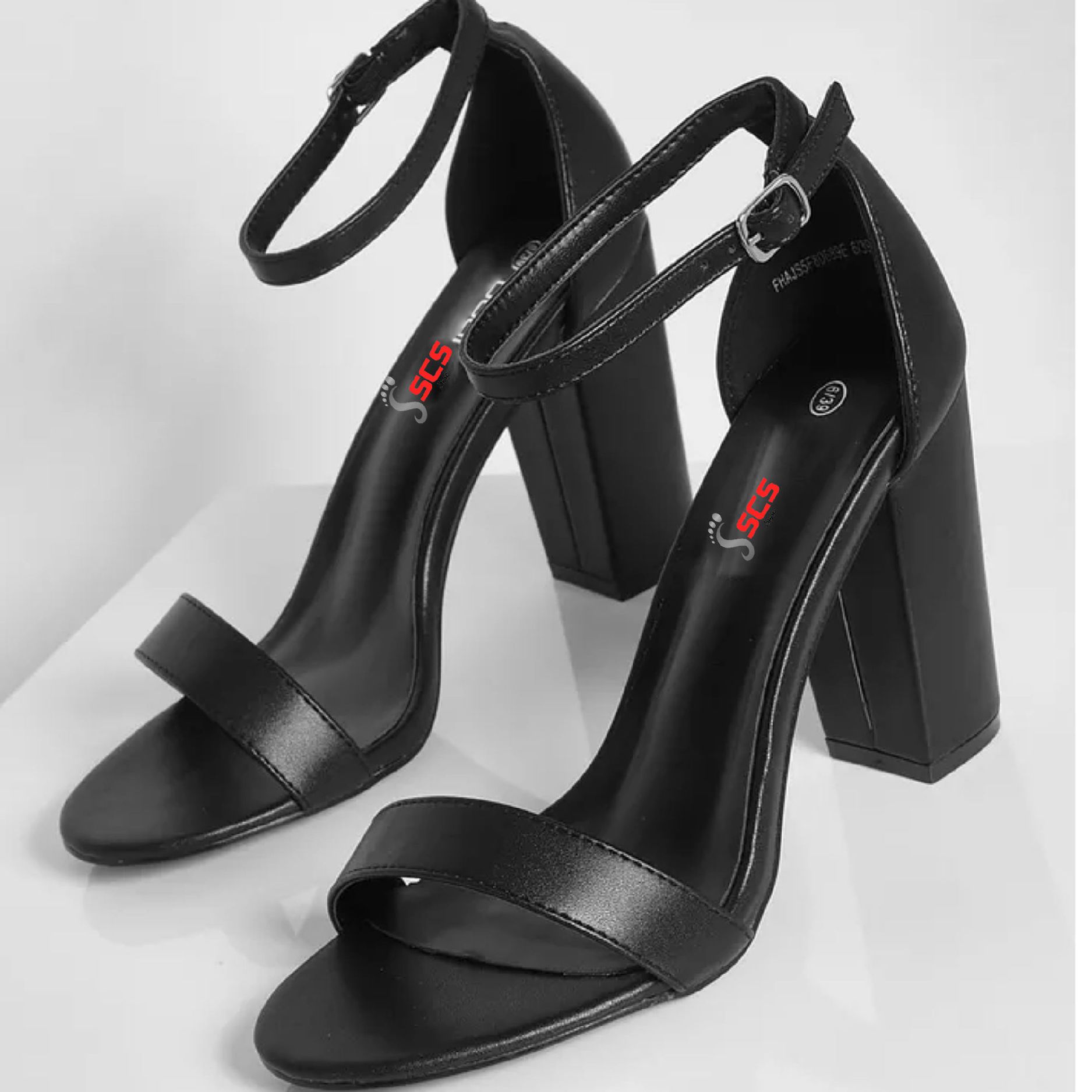 Women Fashion Black Block 3 Inches Heels Sandals Comfortable and Stylish for Any Occasion Luxury Style Office Wear Party, Weeding, Bridal