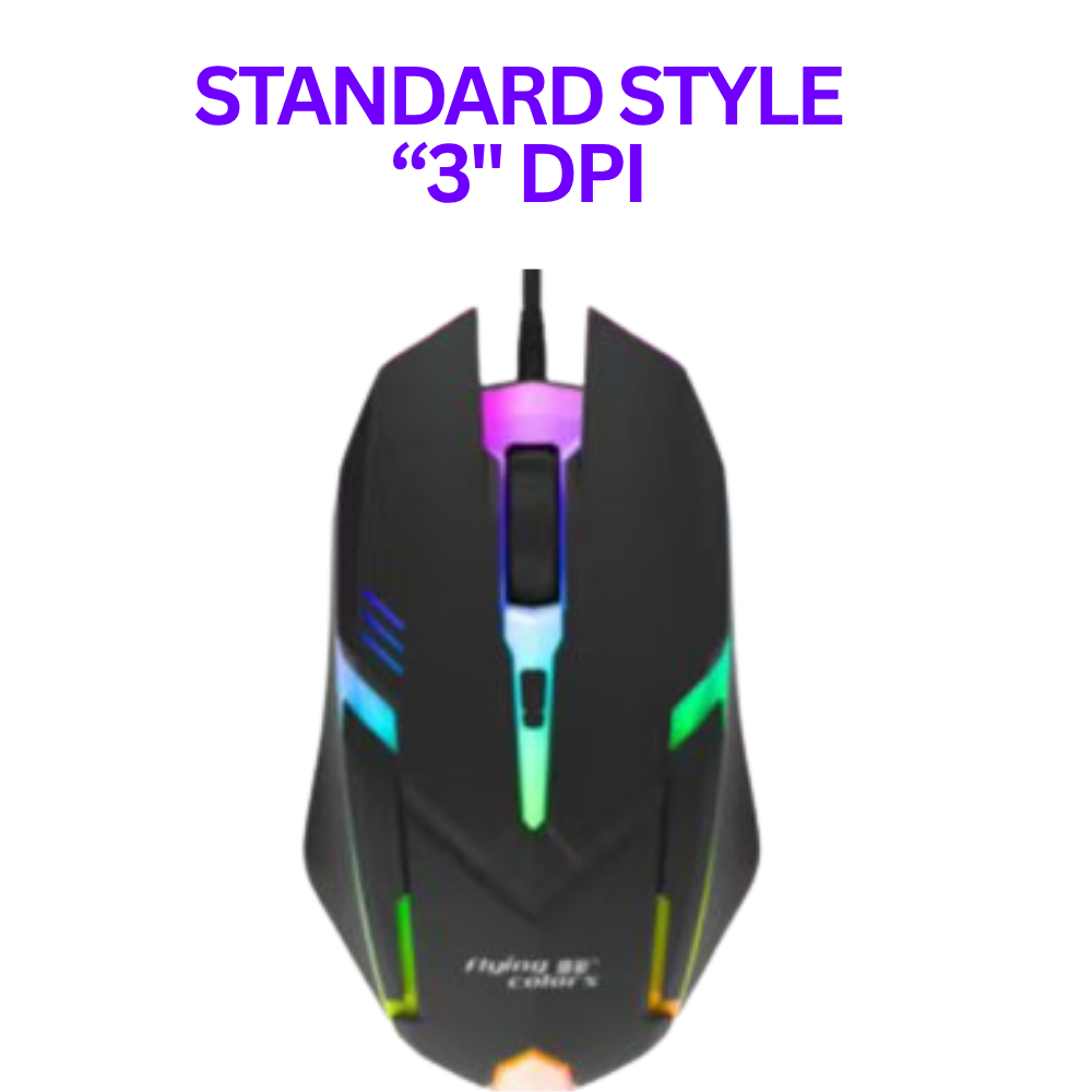 M179 Wired Gaming Mouse with RGB Lighting, 3 DPI 800 /1000/ 1200 Adjustable, for Laptop/Notebook HP Devices