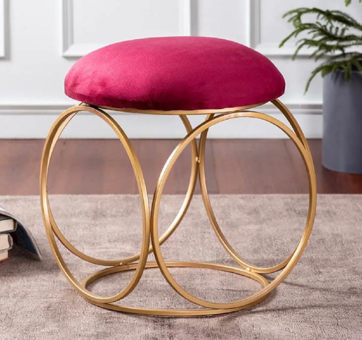 sitting stool sofa chair ottoman stool with metal legs Ottoman pouffes sitting sofa chair for room home Furniture Customization