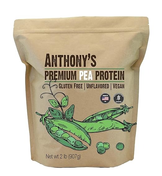 Premium Pea Protein, 2 lb, Plant Based, Gluten Free, Unflavored, Vegan, Keto Friendly, Made from Peas