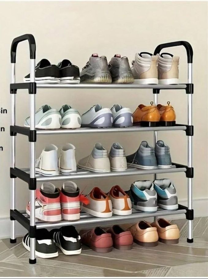 4-5-6 Layer Shoe Rack Multifunctional Book Rack Accessories Rack for Home and Office Durable Non Breakable Shoe Organizer Stainless Steel Layer Imported Shoe Rack Easy Assembly (Check variations then place order shukrya)