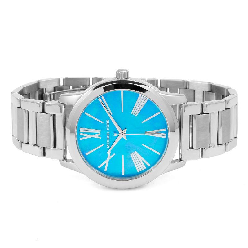 Michael Kors (MK-3519) Turquoise 38mm Women’s Watch - Smoke & Pet Free Michael Kors MK3265 Gold Tone Slim Runway Turquoise Blue  main image 2