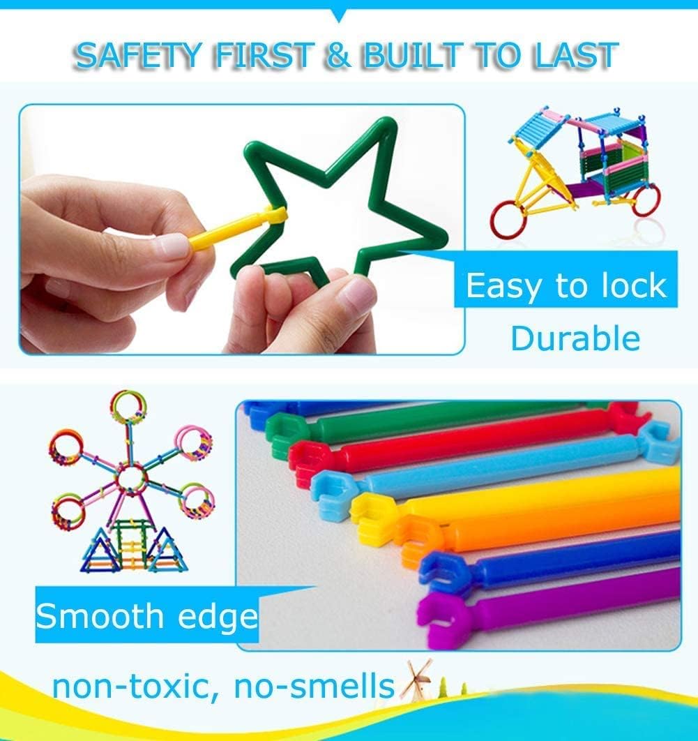 Intelligence Educational Building Blocks Toys for Kids Construction Engineering Game Creative Interlocking Connection Kit Blocks Toy for Boys and Girls