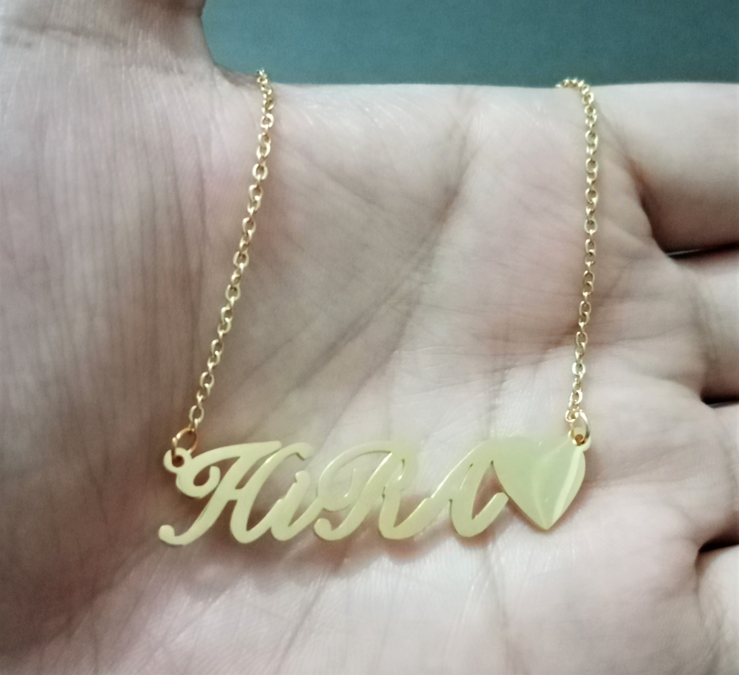 HIRA NAME NECKLACE PENDANT ; HIRA NAME 
