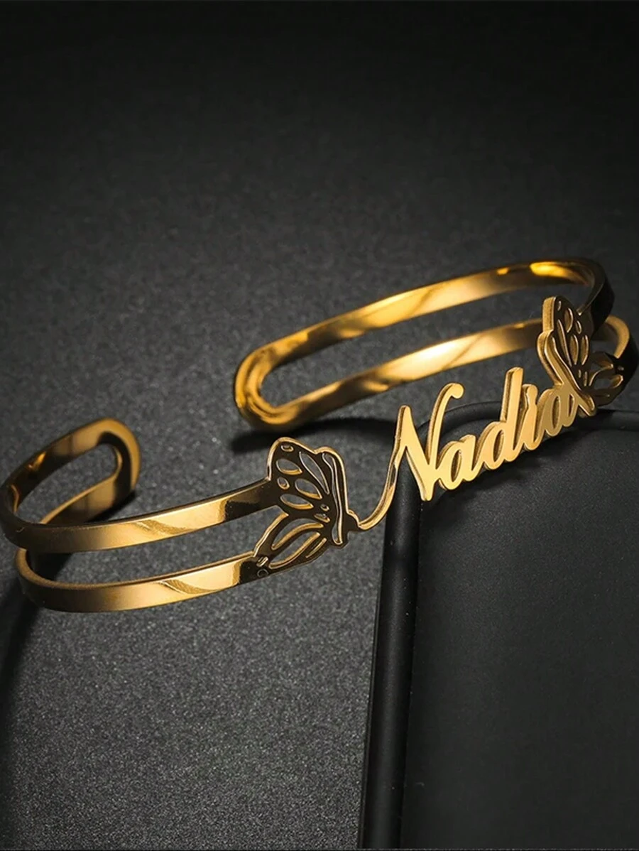 Customize Bangles , Personalized Name Bangle And Bracelets, Custom Name Bangle & Bracelet For Girls And Boys With Box