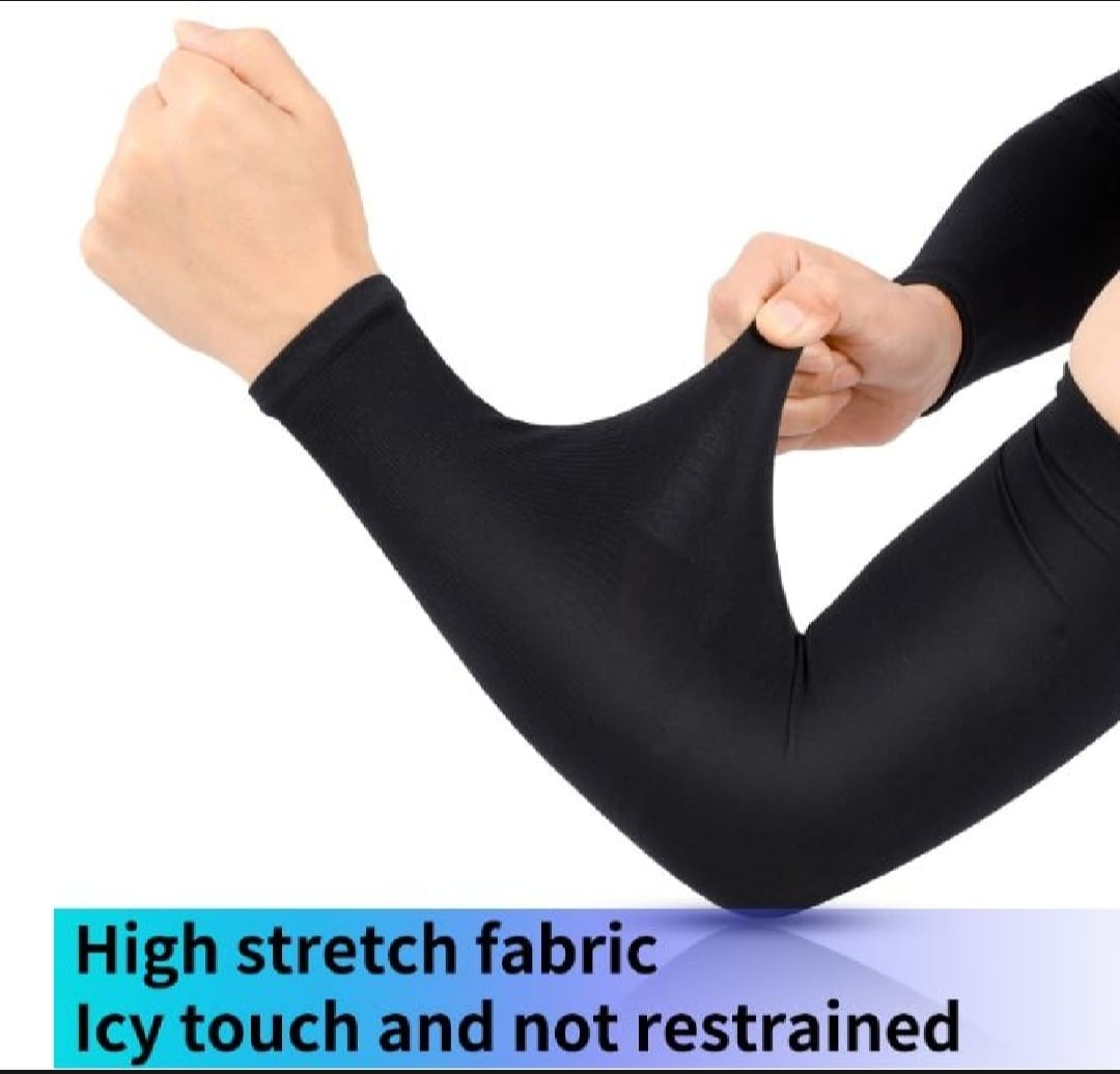 1 Pairs Arm Guard Sleeve with Thumb Hole Protective Sleeve Holders Sun UV Protection Long Arm Cover For Running Fishing Cycling