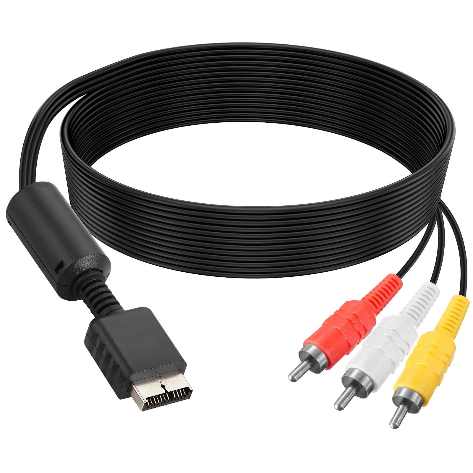 AV Cable for PS2 & PS3 – RCA Audio Video Cord for Sony PlayStation