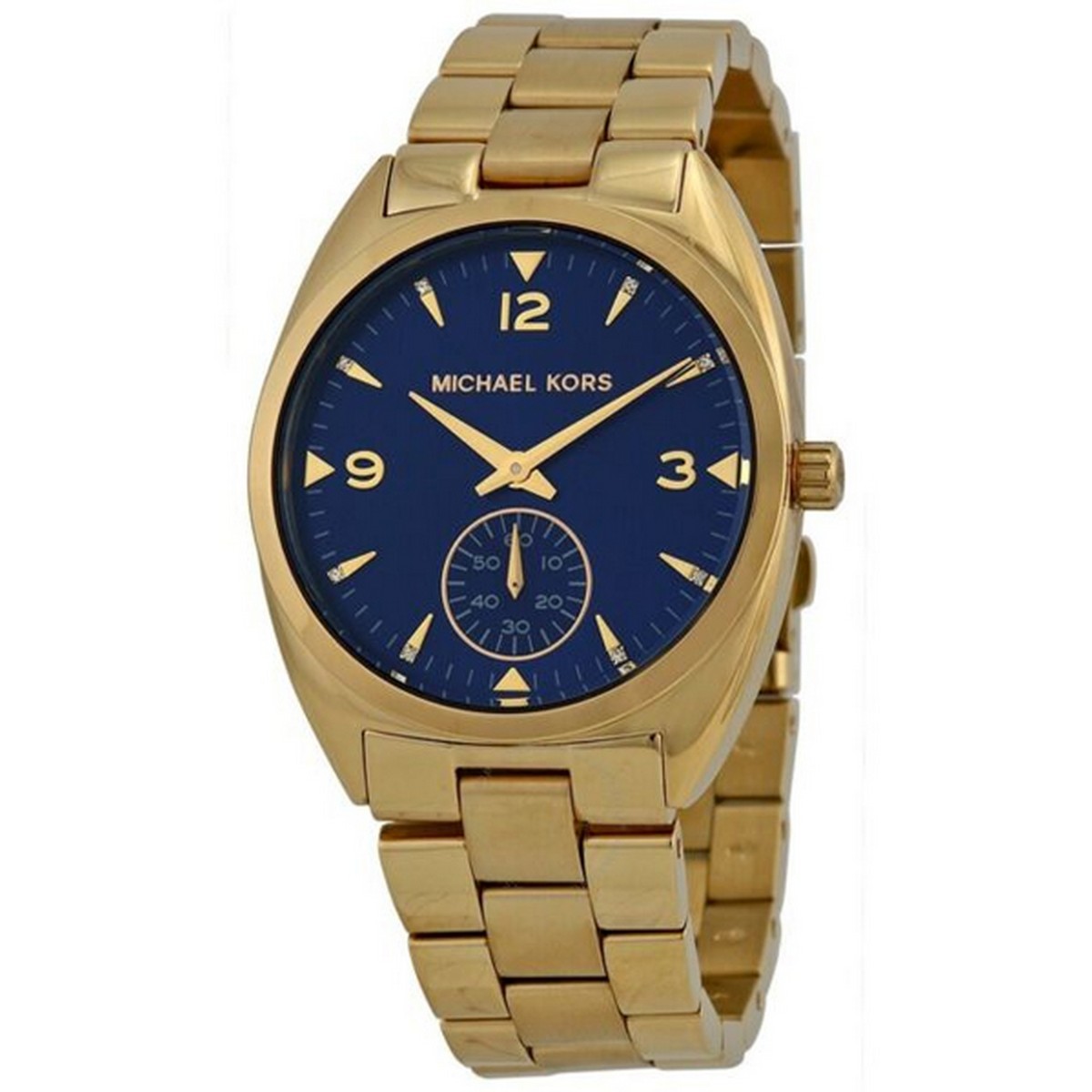MICHAEL KORS Blue Dial Gold Stainless 