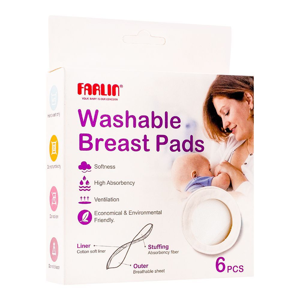 Farlin Washable Breast Pads, 6-Pack | Personal Care