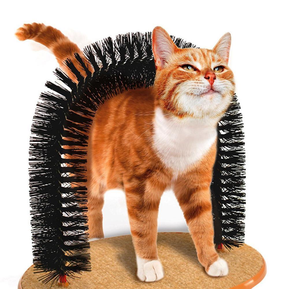 arched cat scratcher groomer