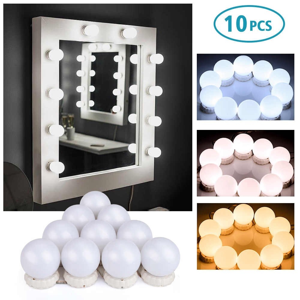 LED Mirror Lights Make Up Vanity Mirror Light with 10 Light for Makeup Dressing Table | Ecartmax