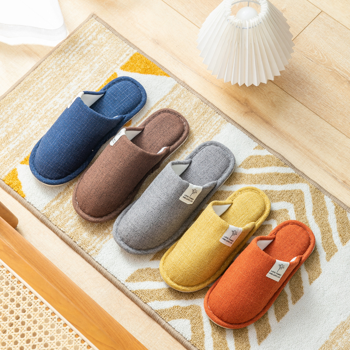 Winter Home Cotton Slippers Men Women Indoor Slippers Hospitality Footwear Home Guest Indoor Men Slippers