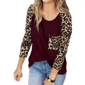 womens leopard print sweatshirt