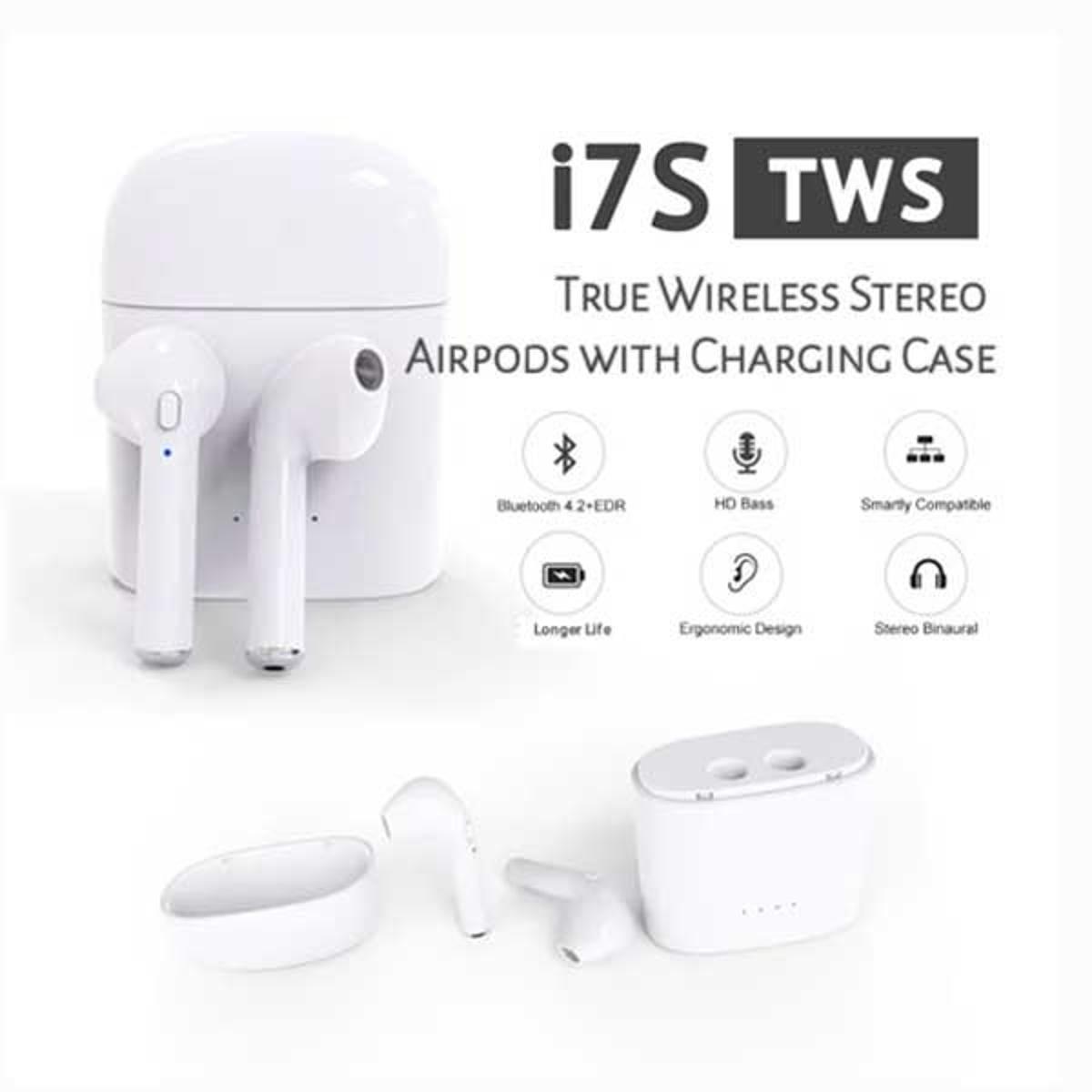 i7s TWS Wireless Bluetooth Earphone With Charging Box Stereo