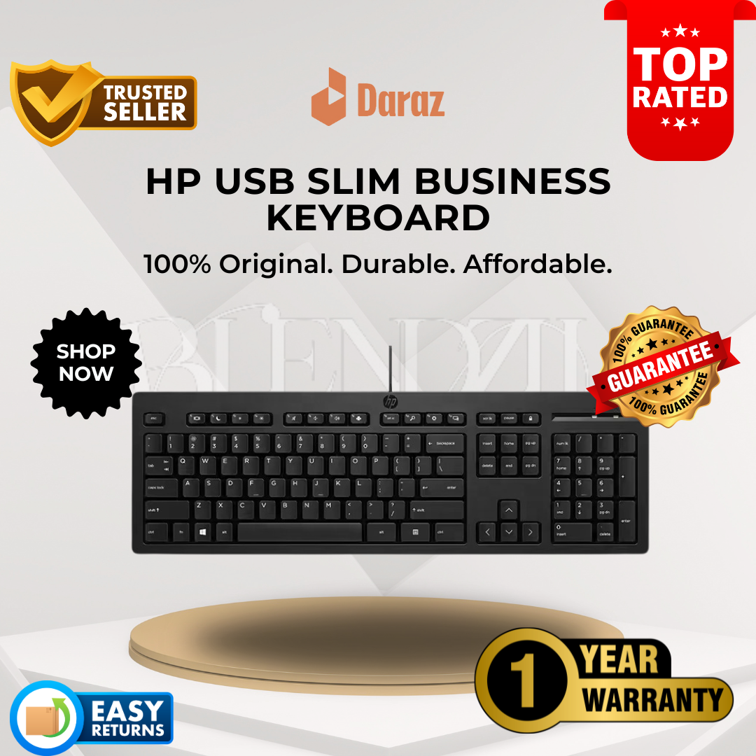 HP KBAR211 USB Wired Keyboard for PC and Laptop price in Pakistan