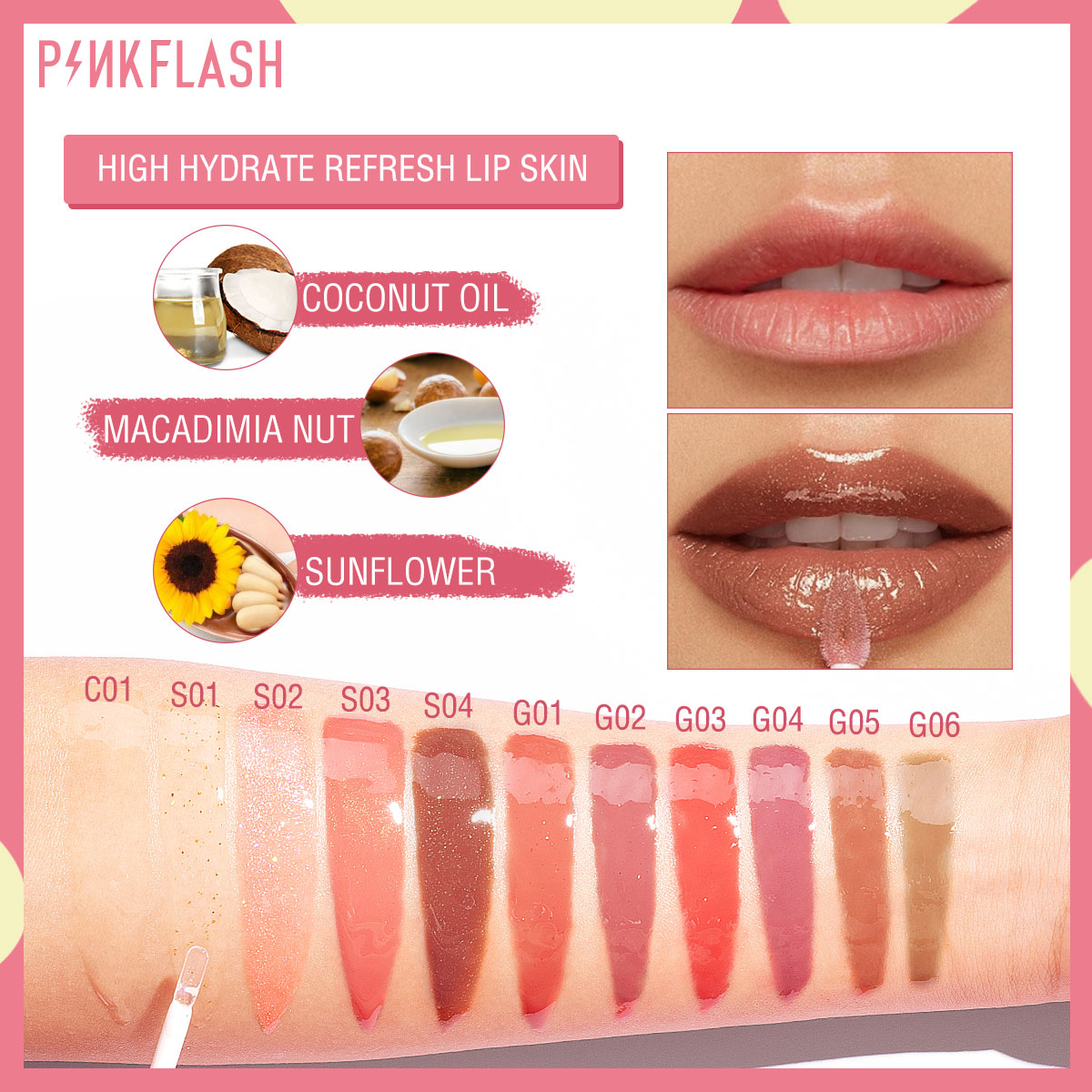 Focallure - Pinkflash Moisturizing Lip Gloss