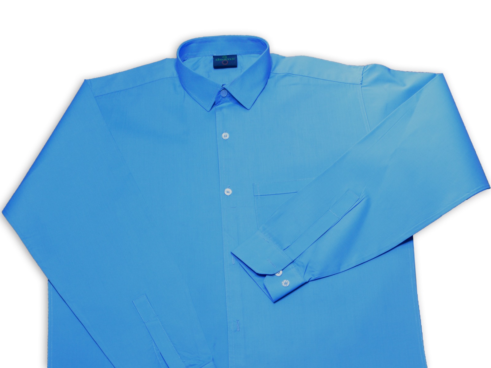 Men's Formal Dress Shirt – Classic Fit Long Sleeve Button Down Shirt with Chest Pocket, Solid Light Blue Office & Business Wear