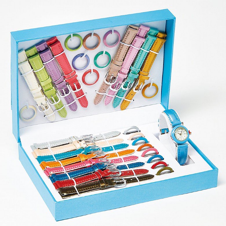 16 straps and 16 buzuls interchangeable ladies watch box set