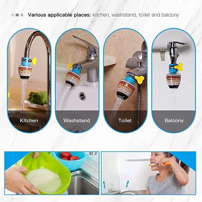 Buy Home 5 layers activated carbon water purifier kitchen tap filter