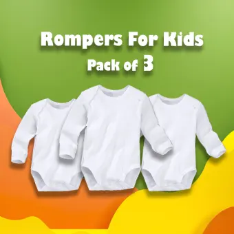 plain white romper for baby girl