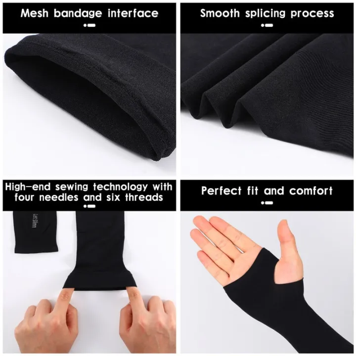 Code Sleeves For Arms For Girls | Thumb Hole UV Protection Cooling Arm Sleeves Stretchable Summer Outdoor Wear
